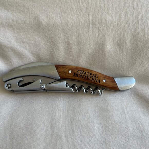 Brand New CHATEAU MONTELENA Corkscrew Wine Opener with Wooden Case - Picture 2 of 5